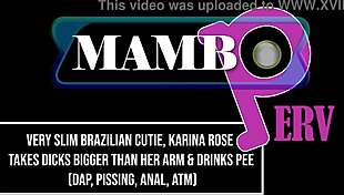 slim brazilian karina rose takes monster cocks in dap anal!