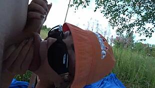 Cute teen 18+ enjoys sex after a walk amateur couple 😍