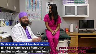 Misty Addams' First Gyno Exam With Neighbor