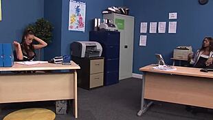 Jasmine Webb Watches Emma Butt Get Spit Roasted By Cock During 4 Way