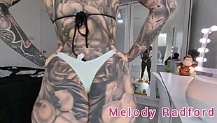 Skinny Petite Pornstar Tries On G-String and Micro Bikini, Showing Tits and Ass