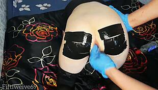 bottle stretches ass before hard anal fisting in homemade european teen 18+ hardcore.