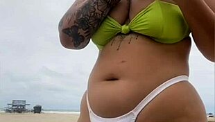 The cheese seller kept staring at my pussy on the beach.