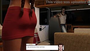 Redhead with shaved pussy rides cock for Christmas creampie ending