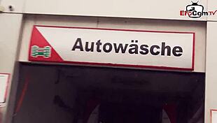 Shy german student tourist attempts outdoor sex with macho pickup guy in public casting