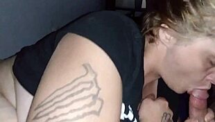 girlfriend smokes my pole while blowing with friend watching?