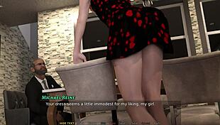 let's play casey's fall part 5, exposing shaved pussy outdoors?