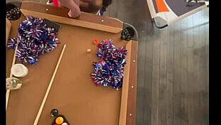 cheerleader gets bent over and fucked sloppy at the pool hall