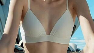 Sexy Australian Model Poses Barefoot In Lingerie And Panties At Sydney Opera House