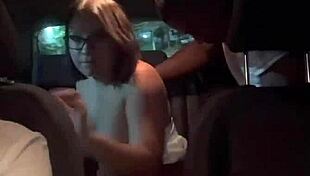 Hot asian babe rides uber driver while fiancé heads to big black cock. Public outdoor blowjob with monster cock.