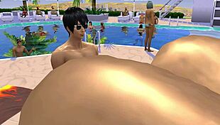 Banging giant-titted owner