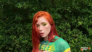 hot fitness girl sweetie fox loves football and rough doggystyle fuck outdoors with big ass