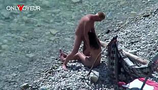 Beach Voyeur Slut Wife Gives Head And Gets Fucked In Public