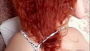 intimate doggystyle session with curvy brazilian redhead