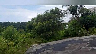 Crazy latina flashing tits and ass in outdoor car fuck.