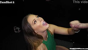 Fuck yeah, febby, you're a pro at sucking cock and swallowing cum in gloryhole action