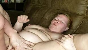 She's Feeling Horny and Wet from Pregnancy, Craving Intense Fucking on the Sofa with Her Big Tits