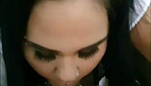 Dirty street whore's huge cock blowjob game