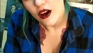 Tattooed mistress edges friend's cock in BDSM session