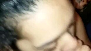 Sloppy latina deepthroats cock in caribbean