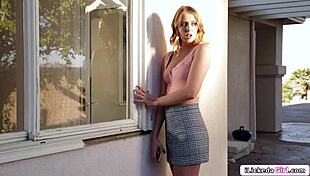 lesbian babes welcome sorority member with foursome?