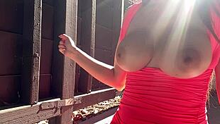 Italian Solo Big Tits Artemisia Love Hot Bouncing Outside