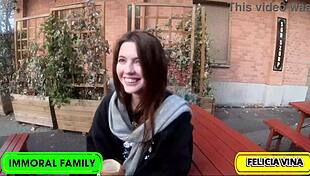 Wow, Felicia Vinas' Hungarian ass devours cock and cum in Budapest!