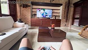 she seduces foreign friend for bareback fuck 😈