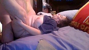 Fat Hubby Parties With BBW Wife In Bedroom