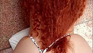 intimate doggystyle session with curvy brazilian redhead