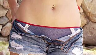 Busty brunette jelena jensen rubs her clit while getting wet.