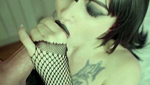 cosplay vampire mavis expertly sucks big cock in bedroom scene with brunette babe