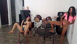 Bold Dance Battle: White Bitch Vs Dark-Haired Whore With Strange Vaginas