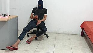 I masturbate my cock after my stepsister gets me horny!