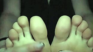 Relaxing post workout footrub session focusing on toes and soles for recovery