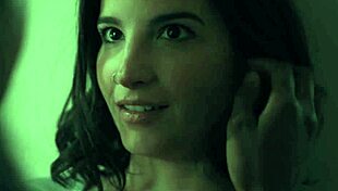 Two hot babes, a brunette and an ebony, engage in 69 position. They lick each other's pussies passionately