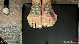 Tattooed Busty Slut Gets Anal Machine Fucked