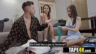 fantastic double rimjob from teen 18+ girlfriend and best friend 😘