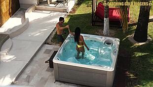 Super sexy venezuelan model enjoys a wild fuck in the jacuzzi and shower