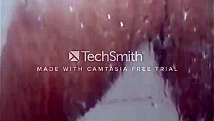 Married housewife indulges in steamy sexy shower bath