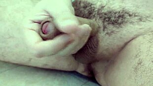 Quick masturbation in the bathroom