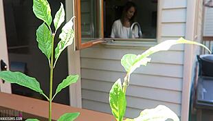 nikki bent over for doggystyle fucking