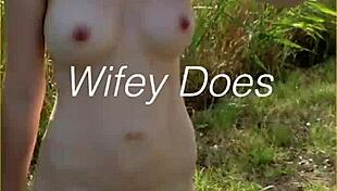 young wife takes her first ever nude walk