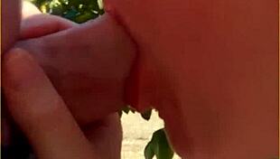 Hot Wife Delivers Amazing Public Blowjob Outdoors