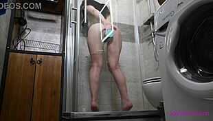 Horny Teen Needs to Cum Before Shower