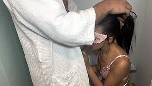 In the bathroom, I devoured the married woman everywhere