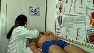 Latina nurse says, 'I'm excited by your erection, let's deepthroat'