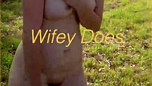 young wife takes her first ever nude walk