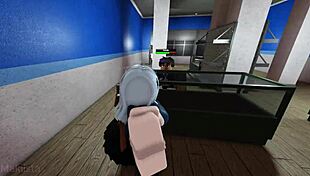 The Woman Left A Friend At The Door And Went Into The Store And Saw The Store Saleswoman On Top Of Bbcs Dick She Couldnt Resist And Went To Touch Him And Get Fucked By Him