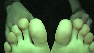 Relaxing post workout footrub session focusing on toes and soles for recovery